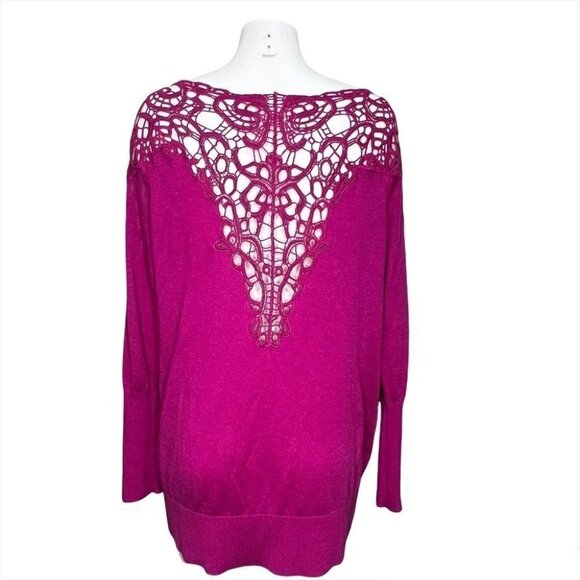 Addition Elle Pink Crocheted Lightweight Sweater Size 2x NWT Brand New - Picture 8 of 11